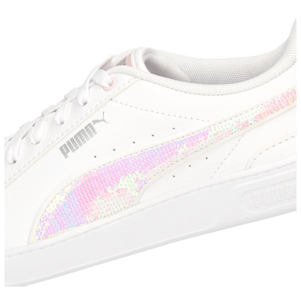プーマ PUMA レディース スニーカー ビッキー V3 ウィンター ワンダーランド 392489 01 02 ホワイト ブラック ローカット カジュアルシューズ 靴 光沢感
