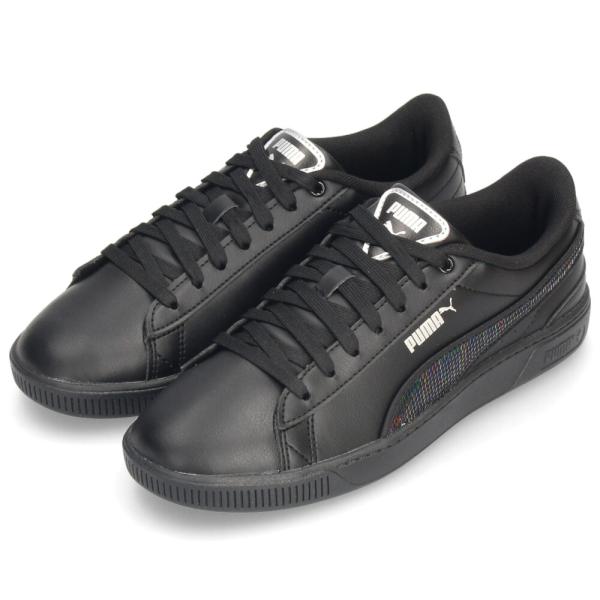 プーマ PUMA レディース スニーカー ビッキー V3 ウィンター ワンダーランド 392489 01 02 ホワイト ブラック ローカット カジュアルシューズ 靴 光沢感
