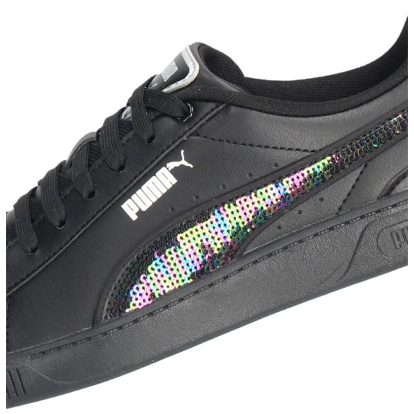 プーマ PUMA レディース スニーカー ビッキー V3 ウィンター ワンダーランド 392489 01 02 ホワイト ブラック ローカット カジュアルシューズ 靴 光沢感