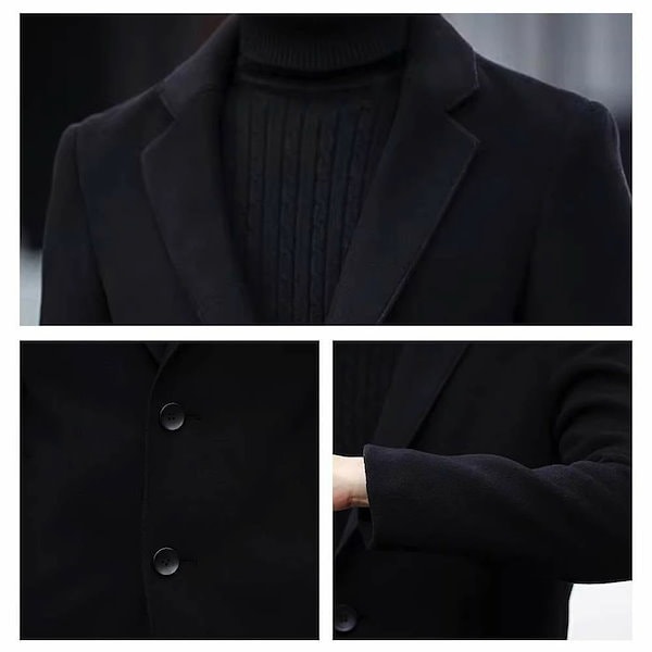 Qoo10] チェスターコート メンズ フード付きコー