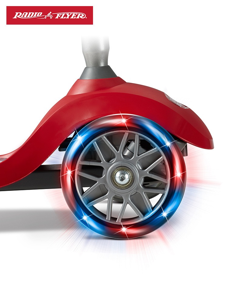 米国RadioFlyerの子供用滑車三輪滑車3-6歳の子供用男女用フラッシュホイール