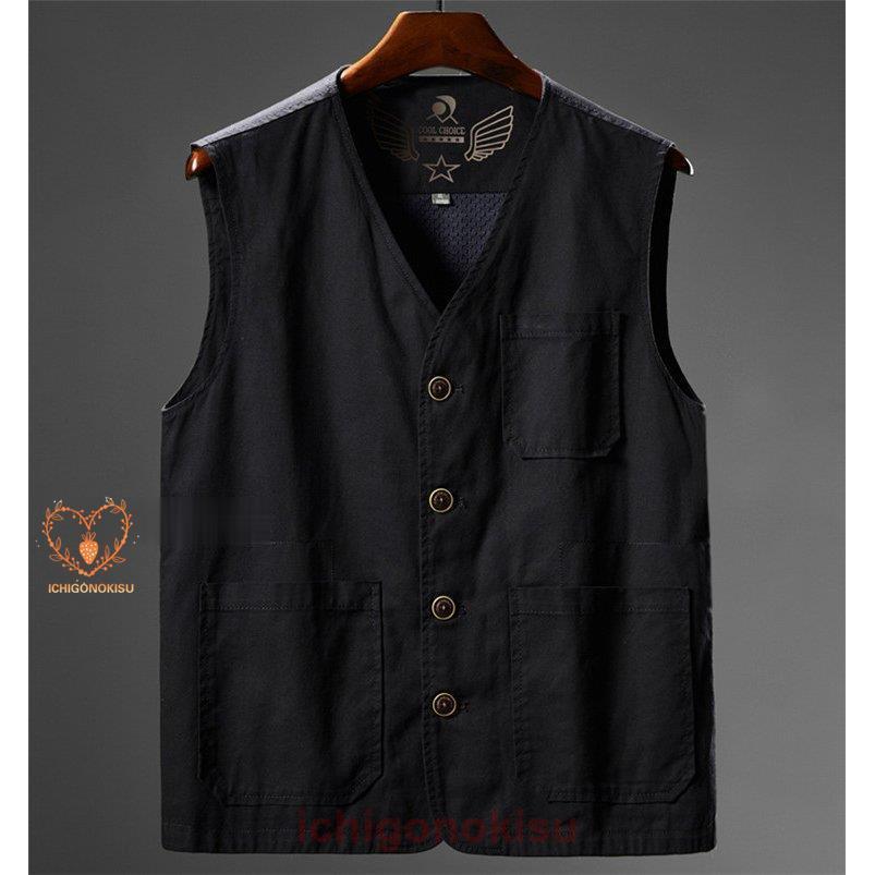 ベスト メンズ 前開き コットン 袖なし 黒 ブラック カジュアル ノースリーブ 30代40代50代 春秋 軽量 2022 新作 ベスト メンズ 前開き コットン 袖なし 黒 ブラック カジュアル ノースリーブ 30代40代50代 春秋 軽量 2022 新作