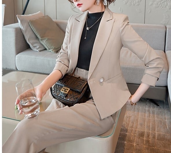 セットアップ 2点 レディース テーラードジャケット スーツ パンツ