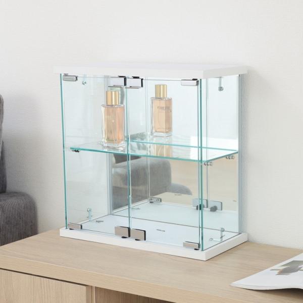 卓上ガラス コレクションケース 幅42.5cm ディスプレイガラスケース リビング コレクションケース 強化ガラス 飾り棚 卓上ガラス コレクションケース 幅42.5cm ディスプレイガラスケース リビング コレクションケース 強化ガラス 飾り棚