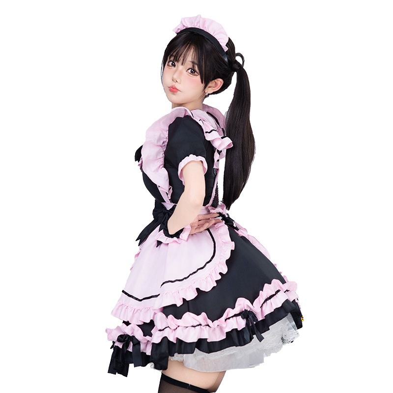 【急速出荷】送.料.無.料. 黒粉 メイド服 にゃんこ鈴アニメ ワンピース ロリータ 【急速出荷】送.料.無.料. 黒粉 メイド服 にゃんこ鈴アニメ ワンピース ロリータ