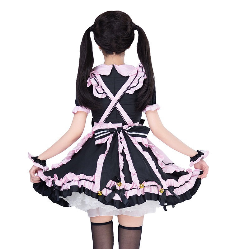 【急速出荷】送.料.無.料. 黒粉 メイド服 にゃんこ鈴アニメ ワンピース ロリータ 【急速出荷】送.料.無.料. 黒粉 メイド服 にゃんこ鈴アニメ ワンピース ロリータ