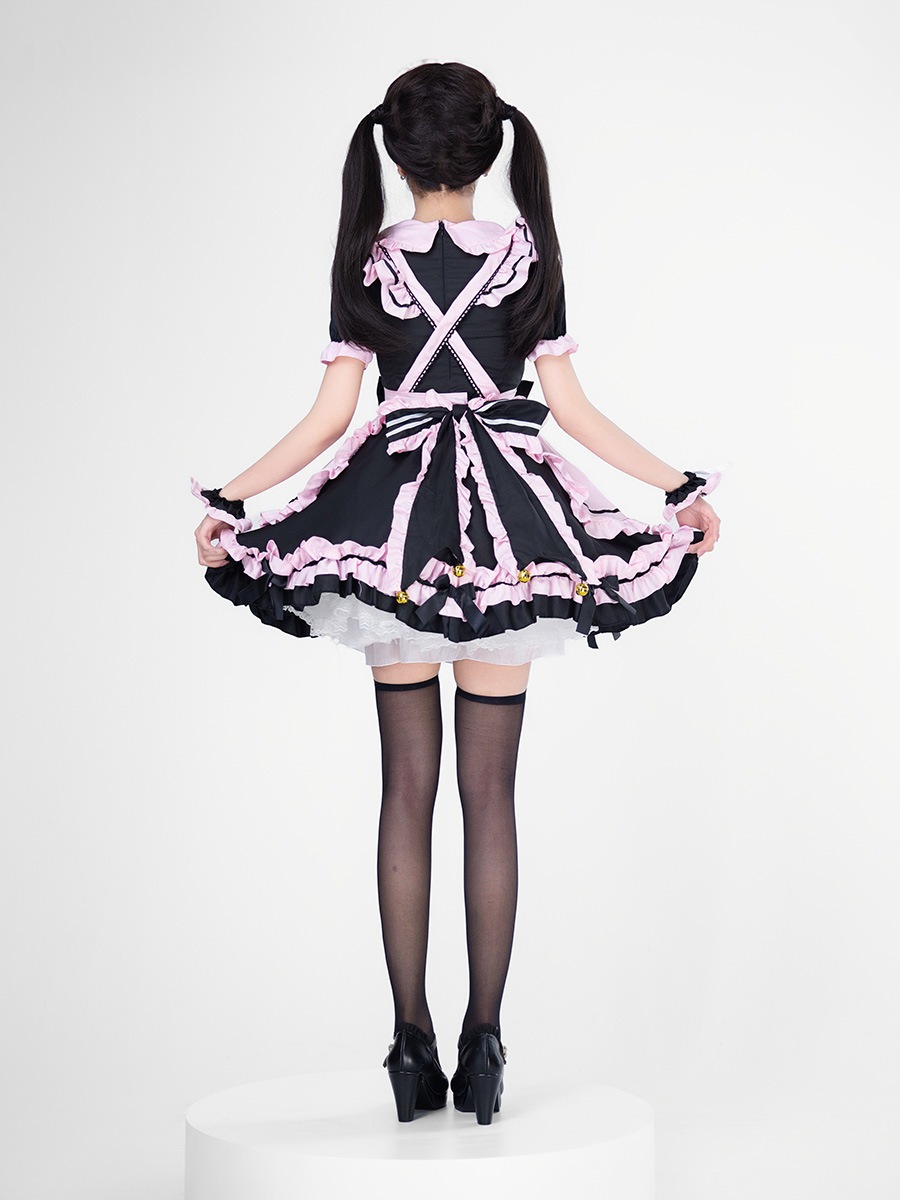 【急速出荷】送.料.無.料. 黒粉 メイド服 にゃんこ鈴アニメ ワンピース ロリータ 【急速出荷】送.料.無.料. 黒粉 メイド服 にゃんこ鈴アニメ ワンピース ロリータ