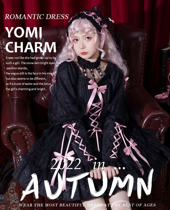 ロリータプレミアムジャンスカにハイウエスト レースアップ リボン 春夏 キャミワンピース かわいい フェミニン フリル ひざ上丈 ショート丈 ふんわり ゴスロリ 甘ロリ 姫ロリ ワンピース お嬢様 レ