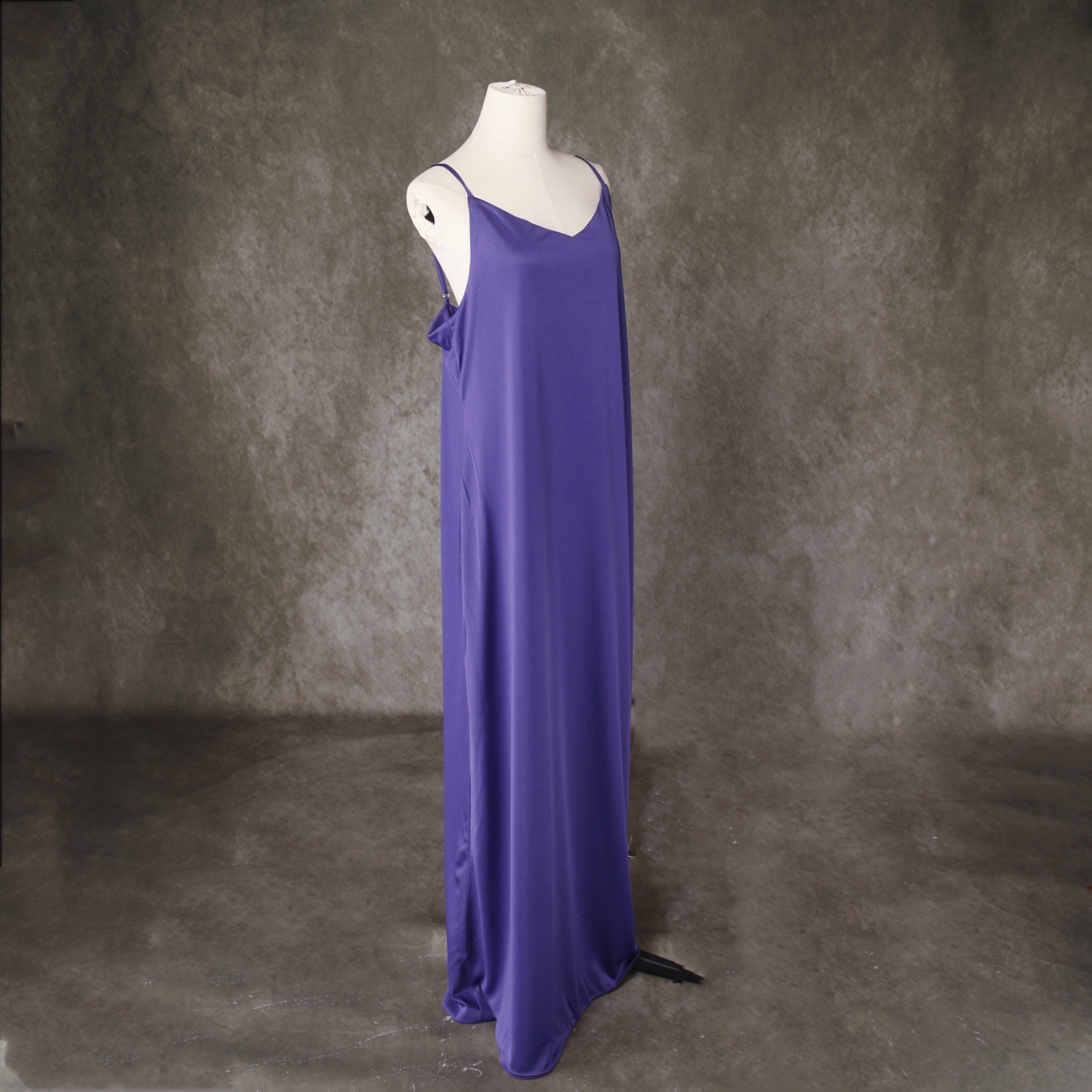 エレガント キャミソール パープル Vネックドレス 背中見せ 二次会 エレガント キャミソール パープル Vネックドレス 背中見せ 二次会