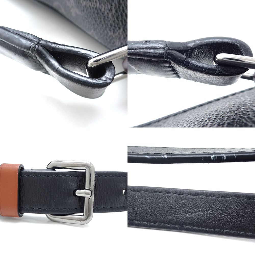 メッセンジャーマルチポケット M45457 ショルダーバッグ モノグラム パッチワーク ブラック/351336【中古】