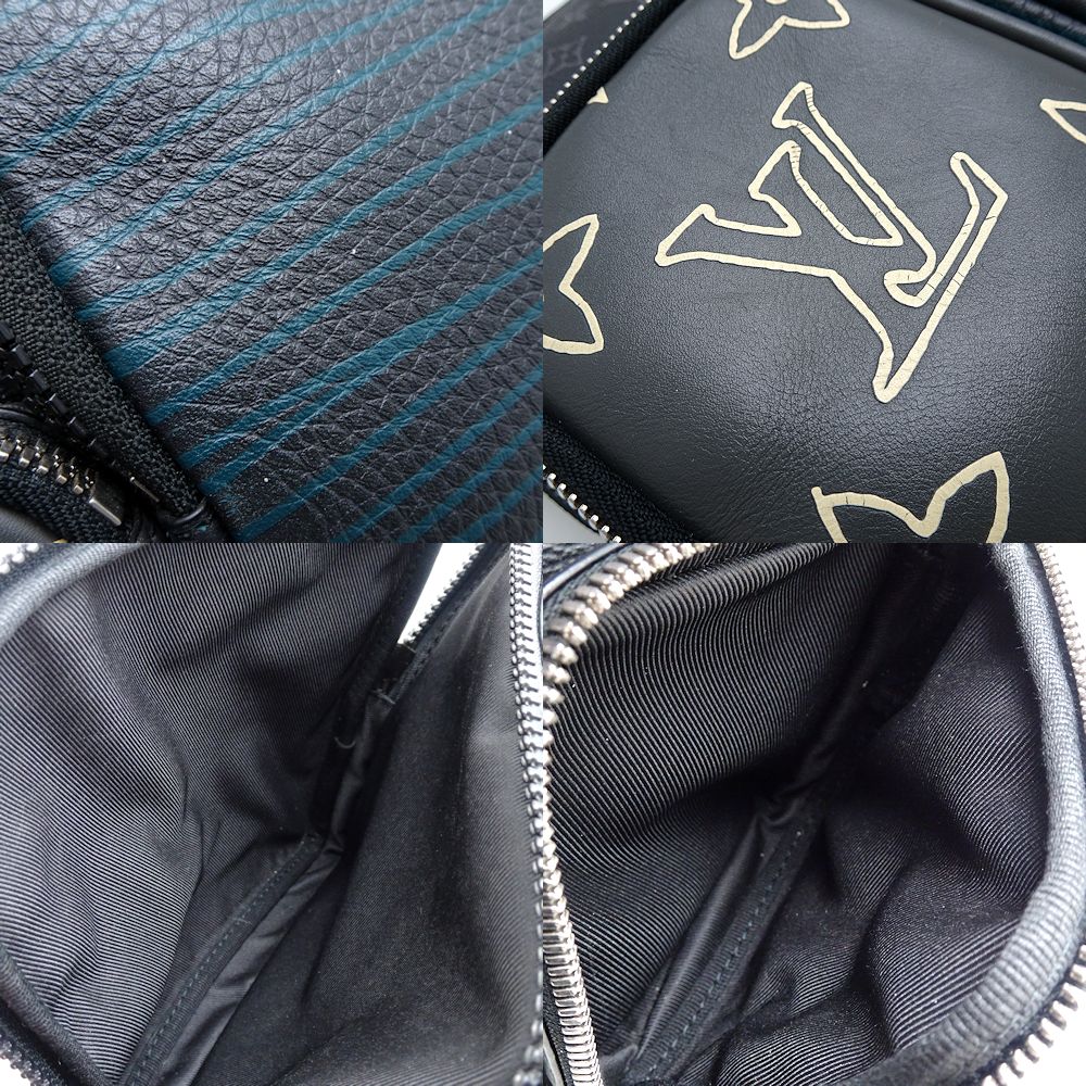 メッセンジャーマルチポケット M45457 ショルダーバッグ モノグラム パッチワーク ブラック/351336【中古】