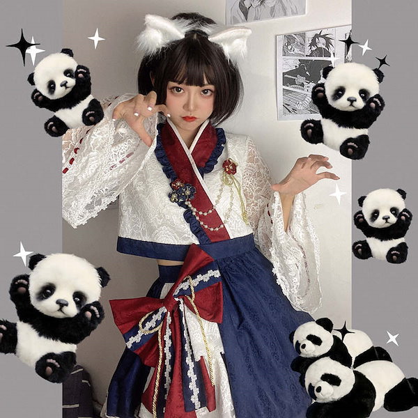 Qoo10] ロリータスカート和風白雪姫配色オーバース