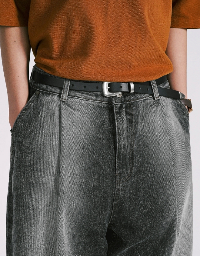 【JEMUT】★送料・関税込★Shade Washing Wide denim Pants JEMUT] Shade Washing Wide Denim Pants