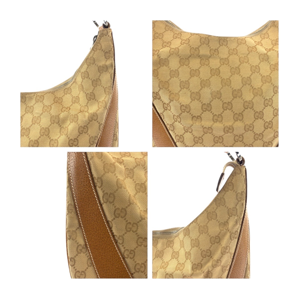 ベージュ キャメル シルバー金具 GGキャンバス 124357 ショルダーバッグ 肩掛け レディース 504772 ベージュ キャメル シルバー金具 GGキャンバス 124357 ショルダーバッグ 肩掛け レディース 504772