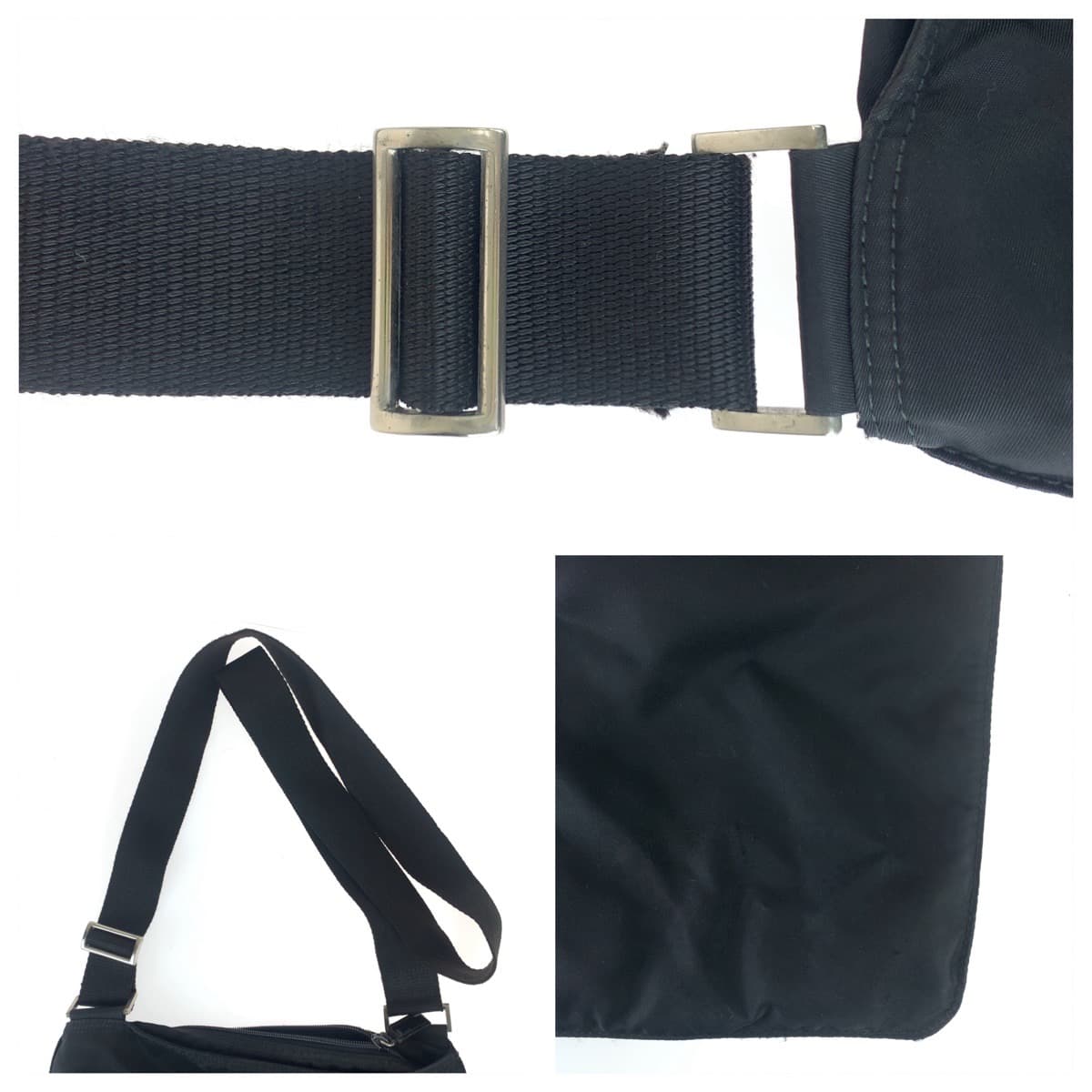 テスート 三角ロゴプレート ブラック 黒 シルバー金具 ナイロン ショルダーバッグ メッセンジャーバッグ メンズ 503828 テスート 三角ロゴプレート ブラック 黒 シルバー金具 ナイロン ショルダーバッグ メッセンジャーバッグ メンズ 503828