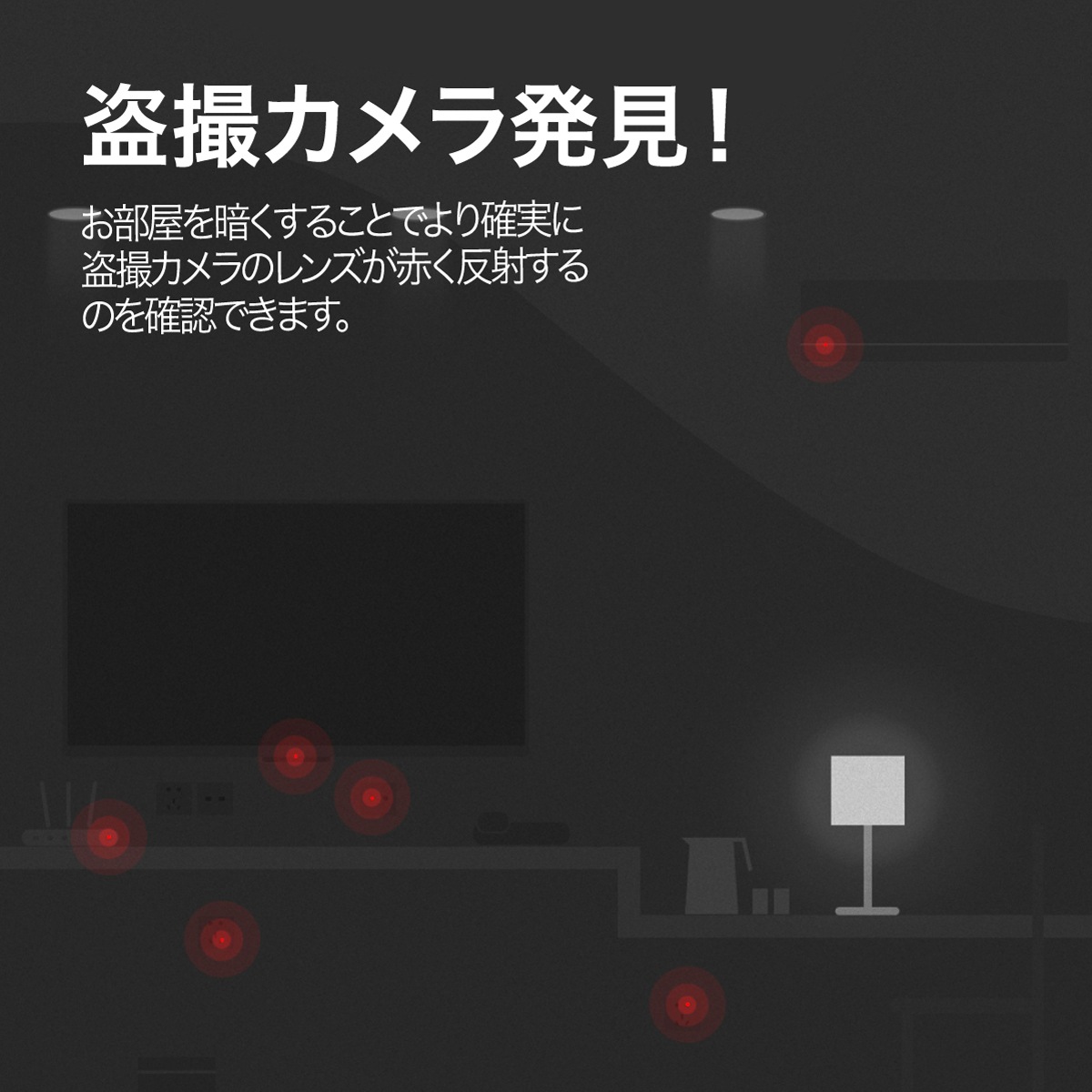 盗難防犯探知機 SY-128 /盗撮探知/防犯ブザー/LEDライト/防犯機器/更衣室/事務所