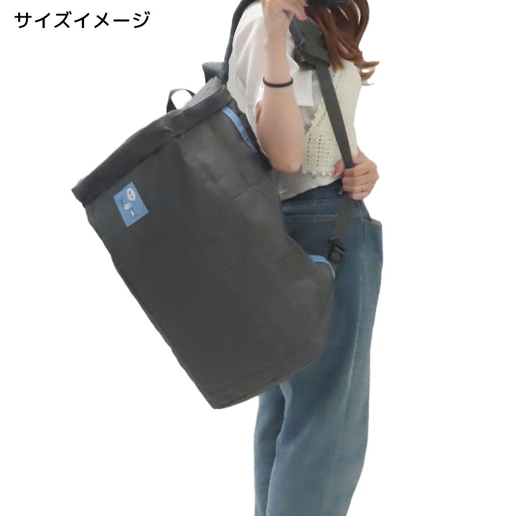 スヌーピー 旅行かばん RE-PET撥水ボストンリュック DGRAY ピーナッツ