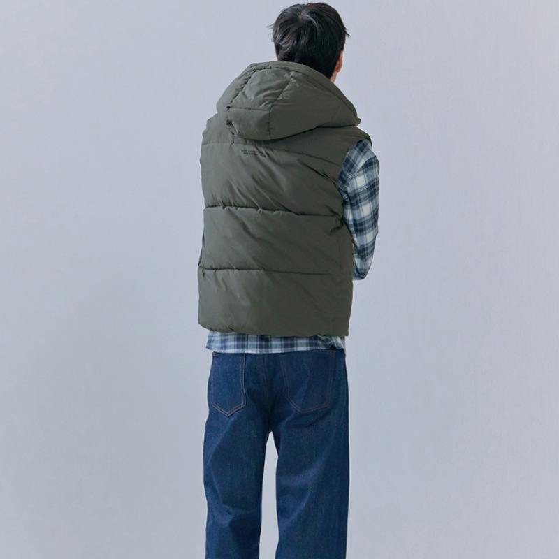 [チェースカルト] メンズエアーボリュームフード付きベスト-CFRK7312C0V