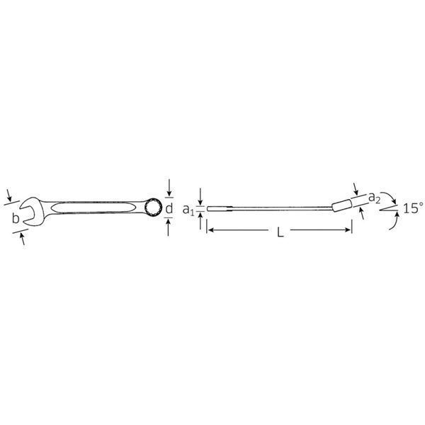 STAHLWILLE（スタビレー） 130A-1／4 片目片口スパナ （HPQ） （40571616）