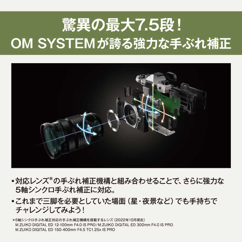 OMSYSTEM　ミラーレス一眼カメラ　OM-5 14-150mm II レンズキット シルバー