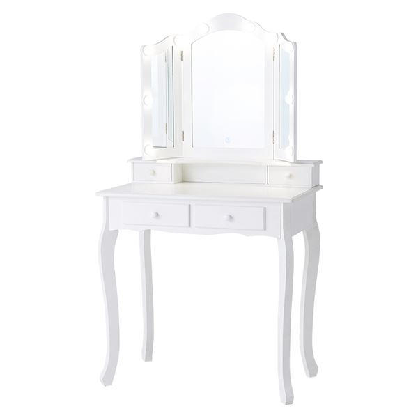 ドレッサー 約幅75奥行42高さ138cm ホワイト