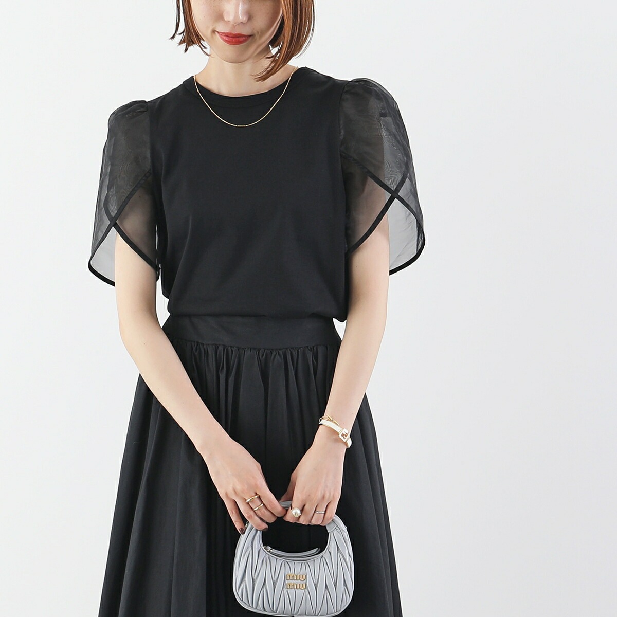 TORRAZZO DONNA トラッゾドンナ カットソー Tulip sleeve T-shirt 6252-421 レディース チューリップスリーブ オーガンジー 半袖 カラー2色 【mega】 TORRAZZO DONNA トラッゾドンナ カットソー Tulip sleeve T-shirt 6252-421 レディース チューリップスリーブ オーガンジー 半袖 カラー2色 【mega】