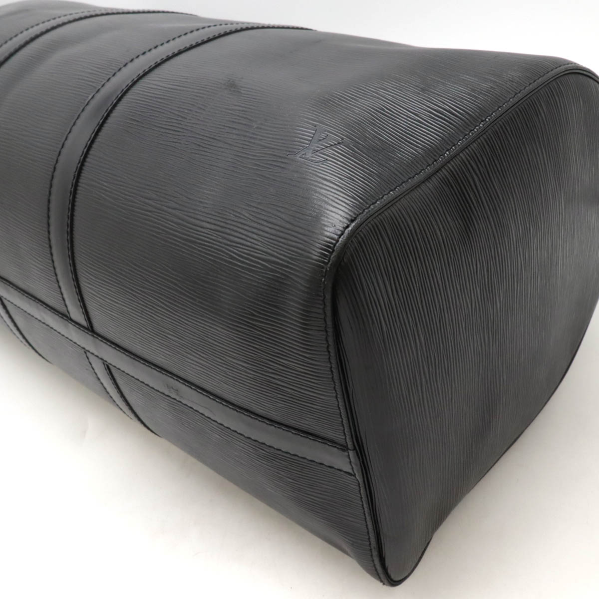 エピ キーポル50 ボストンバッグ 旅行カバン トラベルバッグ レザー ノワール ブラック ゴールド金具 M4296