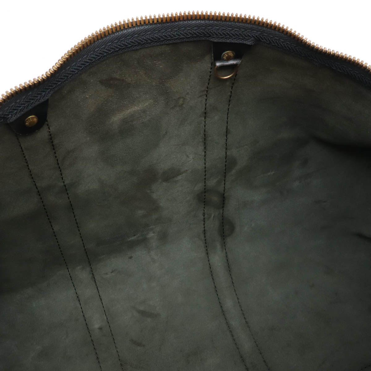 エピ キーポル50 ボストンバッグ 旅行カバン トラベルバッグ レザー ノワール ブラック ゴールド金具 M4296