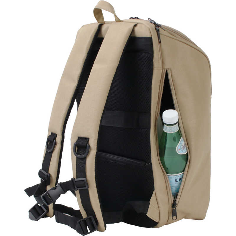 FULCRO カジュアルリュック PC対応 15inch A4 16L 撥水 ブラック fma