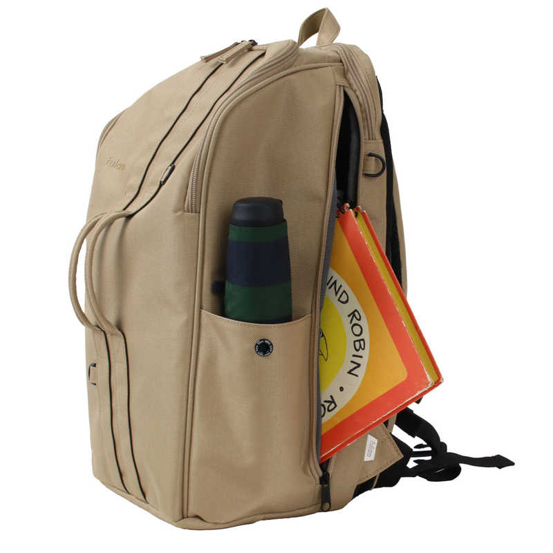 FULCRO カジュアルリュック PC対応 15inch A4 16L 撥水 ブラック fma