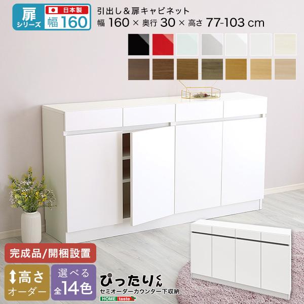 【扉シリーズ】セミオーダーカウンター下収納ぴったりくん キャビネット 幅160cm×奥行30cm 【扉シリーズ】セミオーダーカウンター下収納ぴったりくん キャビネット 幅160cm×奥行30cm