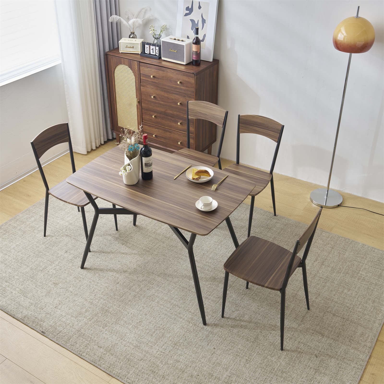 KOUKIDIダイニングテーブルセット4人用 5点セット ダイニング セット スチール 食卓 チェア4脚 幅110 コンパクトサイズ 4人掛け おしゃれ 2色 東京倉庫から発送 KOUKIDIダイニングテーブルセット4人用 5点セット ダイニング セット スチール 食卓 チェア4脚 幅110 コンパクトサイズ 4人掛け おしゃれ 2色 東京倉庫から発送