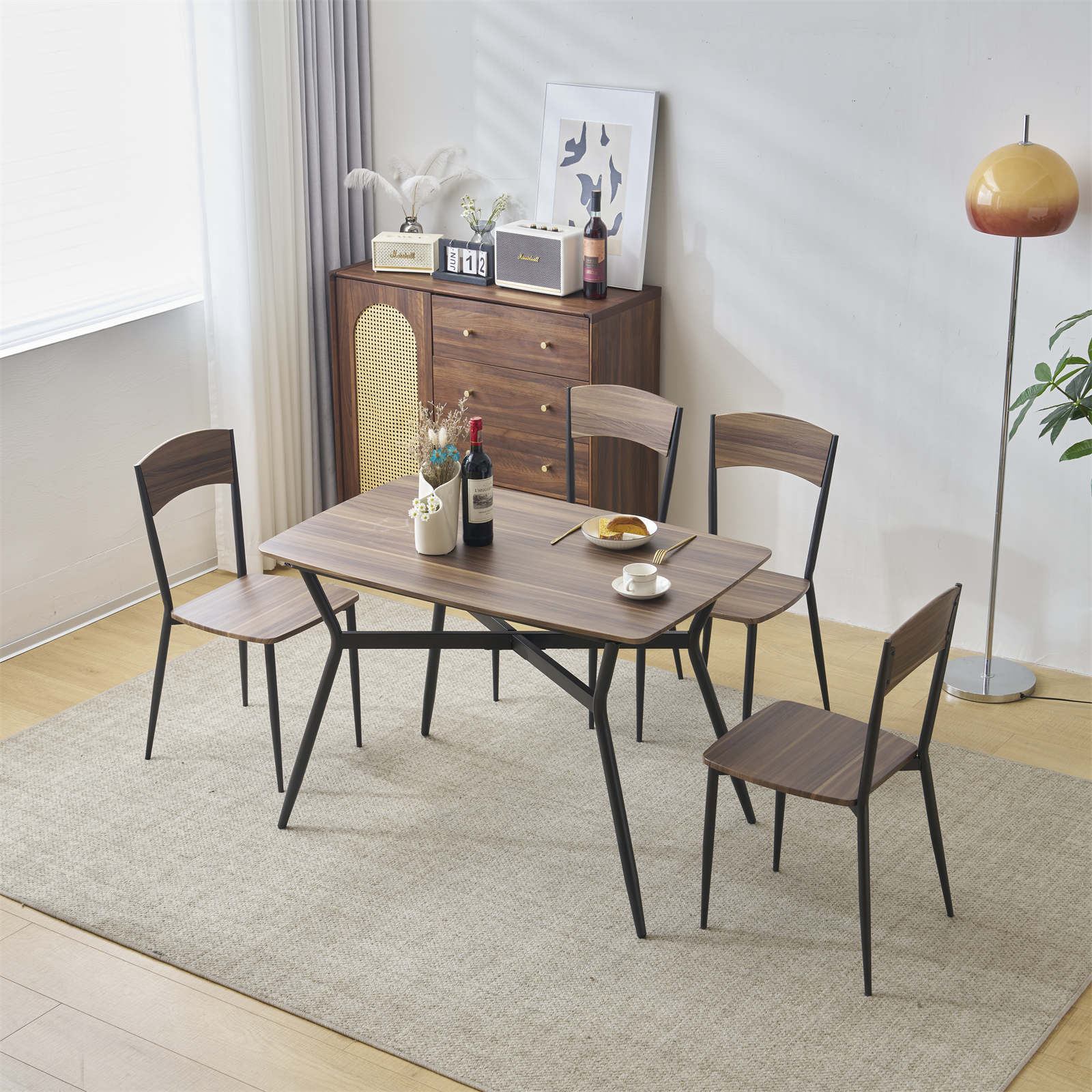 KOUKIDIダイニングテーブルセット4人用 5点セット ダイニング セット スチール 食卓 チェア4脚 幅110 コンパクトサイズ 4人掛け おしゃれ 2色 東京倉庫から発送 KOUKIDIダイニングテーブルセット4人用 5点セット ダイニング セット スチール 食卓 チェア4脚 幅110 コンパクトサイズ 4人掛け おしゃれ 2色 東京倉庫から発送