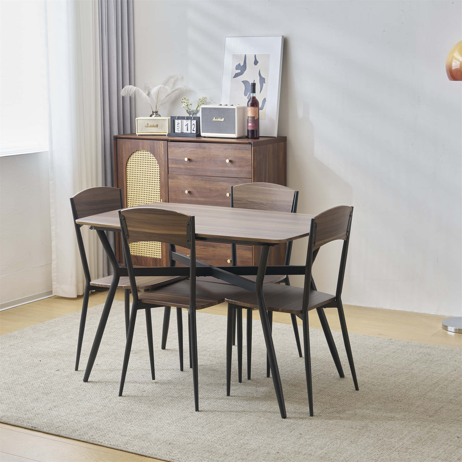 KOUKIDIダイニングテーブルセット4人用 5点セット ダイニング セット スチール 食卓 チェア4脚 幅110 コンパクトサイズ 4人掛け おしゃれ 2色 東京倉庫から発送 KOUKIDIダイニングテーブルセット4人用 5点セット ダイニング セット スチール 食卓 チェア4脚 幅110 コンパクトサイズ 4人掛け おしゃれ 2色 東京倉庫から発送