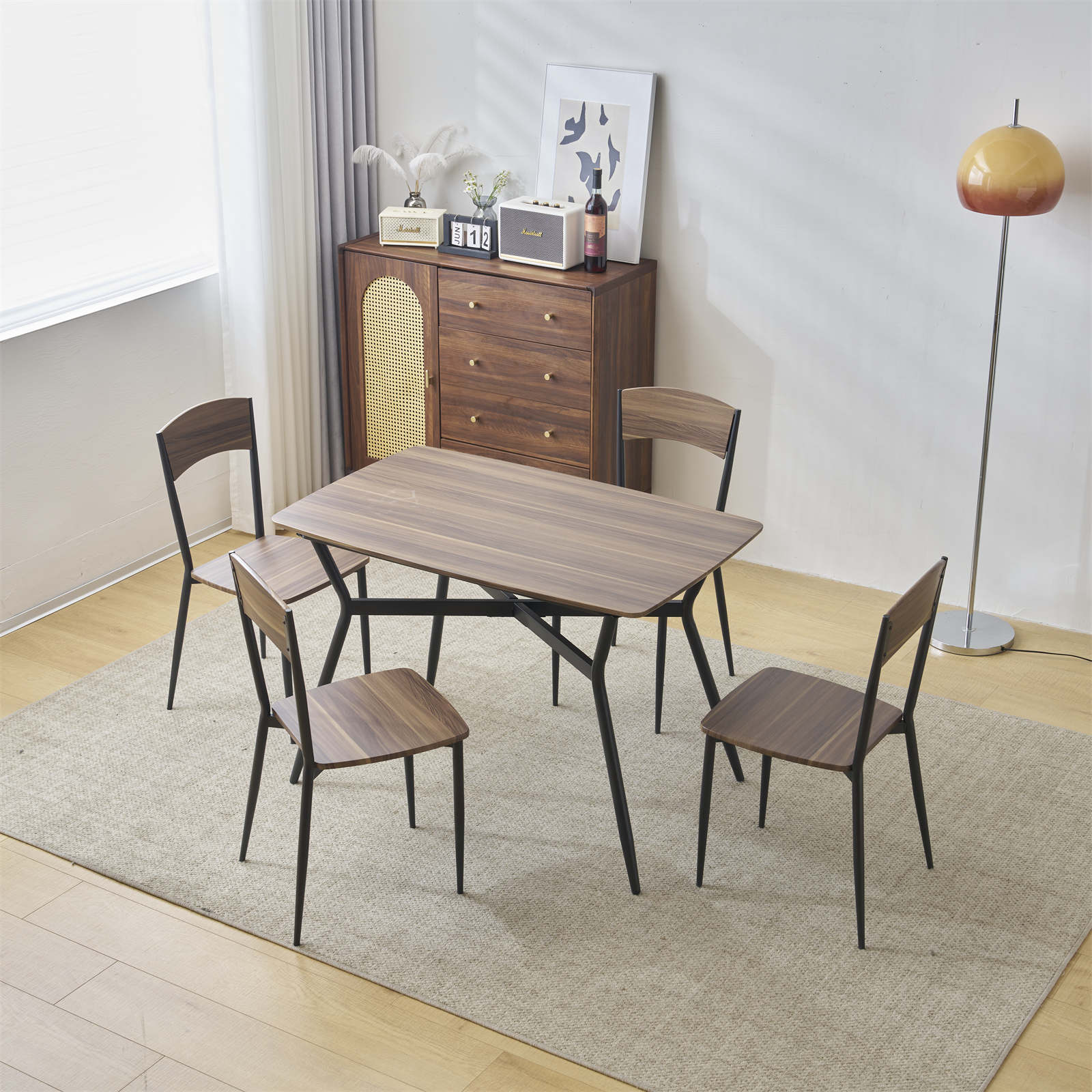 KOUKIDIダイニングテーブルセット4人用 5点セット ダイニング セット スチール 食卓 チェア4脚 幅110 コンパクトサイズ 4人掛け おしゃれ 2色 東京倉庫から発送 KOUKIDIダイニングテーブルセット4人用 5点セット ダイニング セット スチール 食卓 チェア4脚 幅110 コンパクトサイズ 4人掛け おしゃれ 2色 東京倉庫から発送