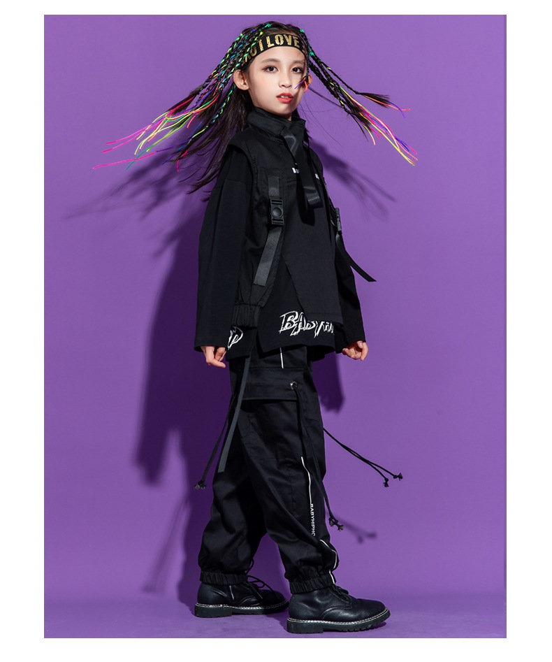 【送料無料】ダンス 衣装 ヒップホップ 韓国 キッズ トレーナー ベスト 黒 男女兼用 ガールズ 男の子 女の子 ダンス 衣装 スポーツウェア セットアップ キッズ ダンス 衣装 ヒップホップ 長袖t 【送料無料】ダンス 衣装 ヒップホップ 韓国 キッズ トレーナー ベスト 黒 男女兼用 ガールズ 男の子 女の子 ダンス 衣装 スポーツウェア セットアップ キッズ ダンス 衣装 ヒップホップ 長袖t