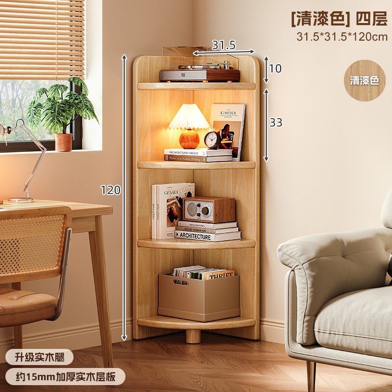 堅い木の角棚壁貯蔵コーナーキャビネットリビングルームストレージ