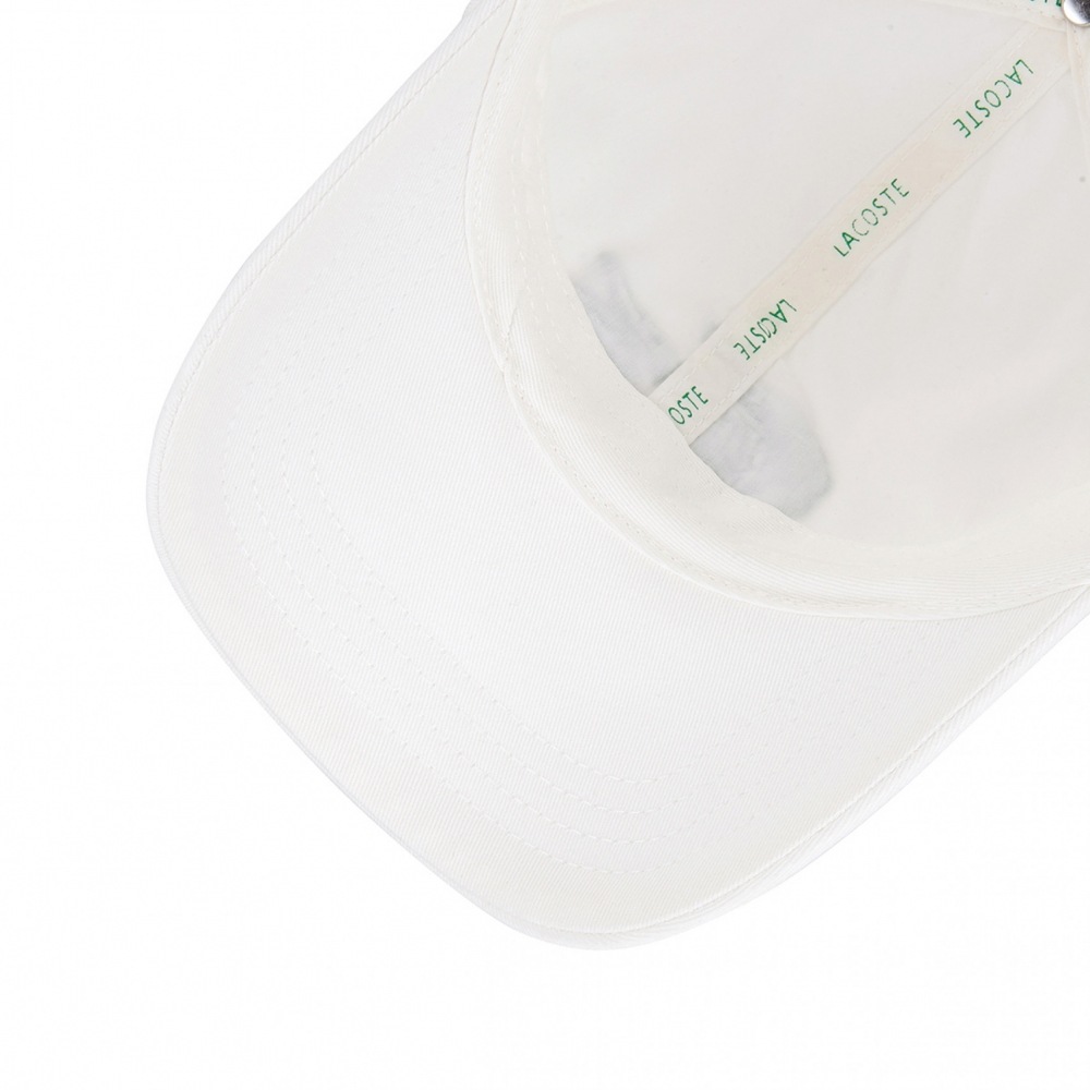 LACOSTEベーシックビッグロックキャップアイボリー/ RK210E-53GWS LACOSTEベーシックビッグロックキャップアイボリー/ RK210E-53GWS