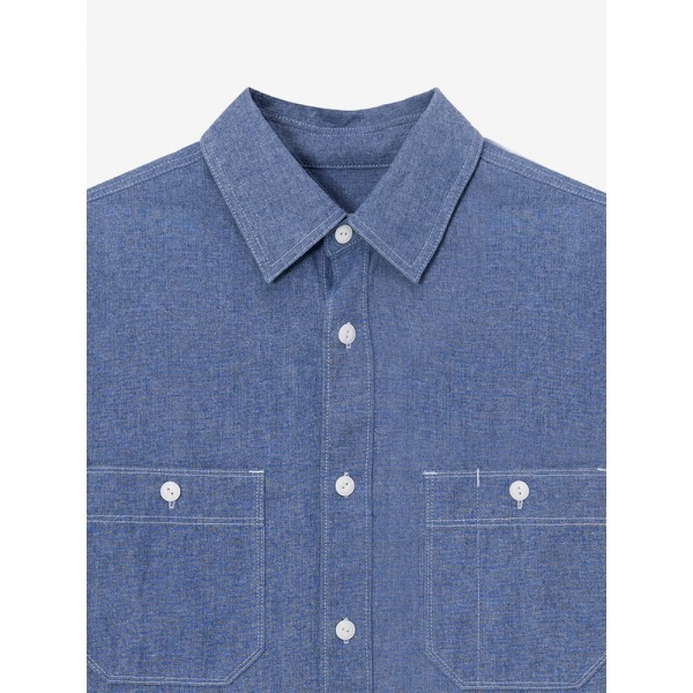 [マインドブリッジ] シャンブレーオーバーフィットワークシャツ