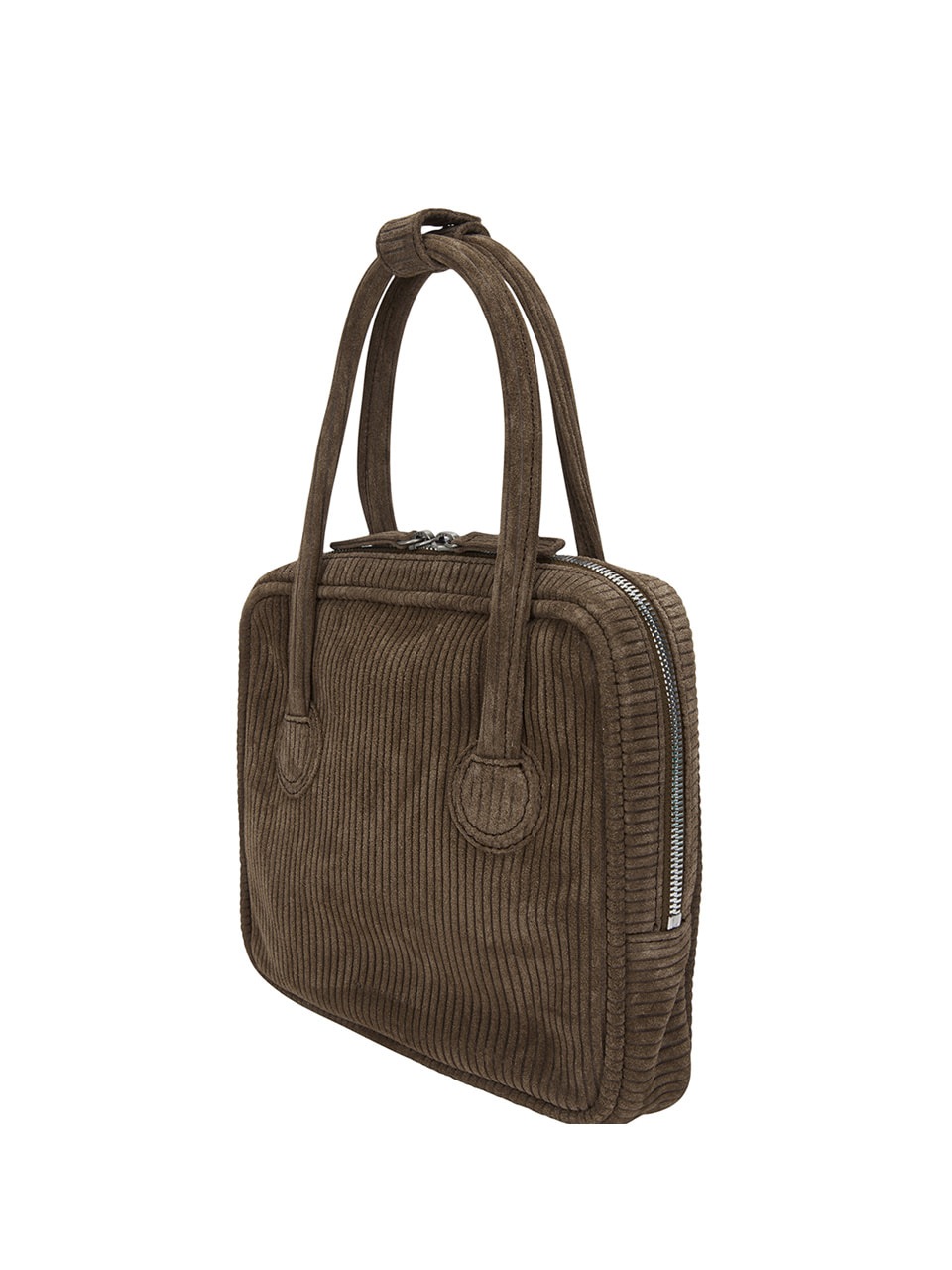 【MARGESHERWOOD】 PIPING SLIM TOTE : COCOA CORDUROY SUEDE 【MARGESHERWOOD】 PIPING SLIM TOTE : COCOA CORDUROY SUEDE