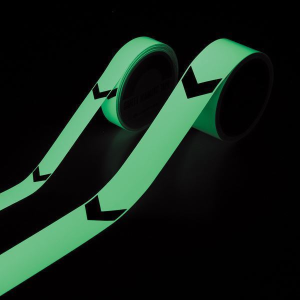 高輝度蓄光テープ（矢印付） FLAY-2510 幅：25mm