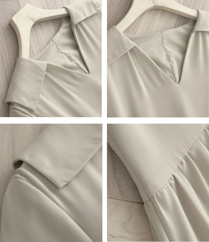 半袖ワンピース レディース Vネック ワンピース 膝上 ショート丈 ミニ丈ワン シンプル ゆったり かわいい おしゃれ カジュアル きれいめ 上品 エレガント 通勤 通勤 春夏