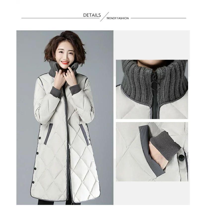 キルティングコートレディースジャケットロングコートダウンコート中綿コートレディースダウン風コートアウター軽量防寒シンプル無地