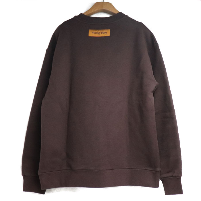 LOUIS VUITTON ルイ・ヴィトン 21AW タフテージュ クルーネック トレーナー スウェット ブラウン RM212 IHN HLY97W L メンズ 中古