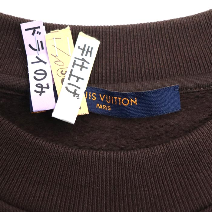 LOUIS VUITTON ルイ・ヴィトン 21AW タフテージュ クルーネック トレーナー スウェット ブラウン RM212 IHN HLY97W L メンズ 中古