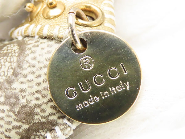 レア美品グッチGGプラスグッチョリチワワブランドチャームバッグ