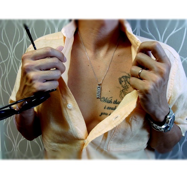 ハワイアンジュエリー リリ エグゼクティブ プラチナ 仕上げ プレートネックレス レディース メンズ