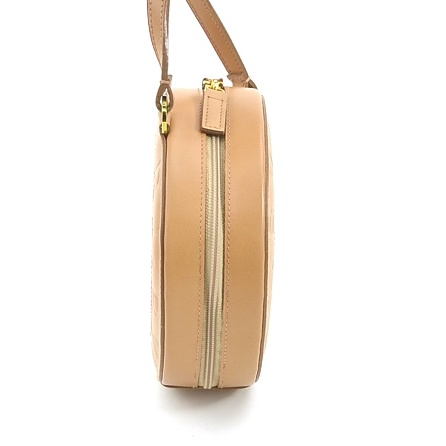 ブルガリ BVLGARI 斜め掛けショルダーバッグ キャンバス/レザー ベージュ レディース r9833g
