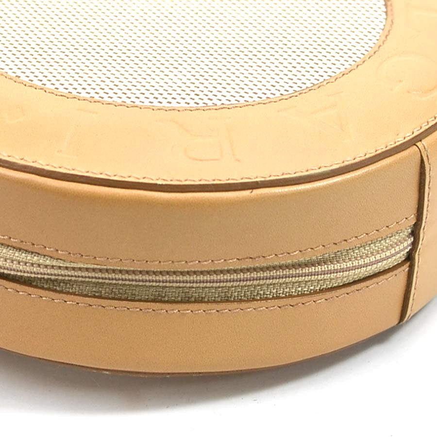 ブルガリ BVLGARI 斜め掛けショルダーバッグ キャンバス/レザー ベージュ レディース r9833g