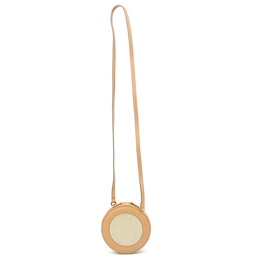 ブルガリ BVLGARI 斜め掛けショルダーバッグ キャンバス/レザー ベージュ レディース r9833g
